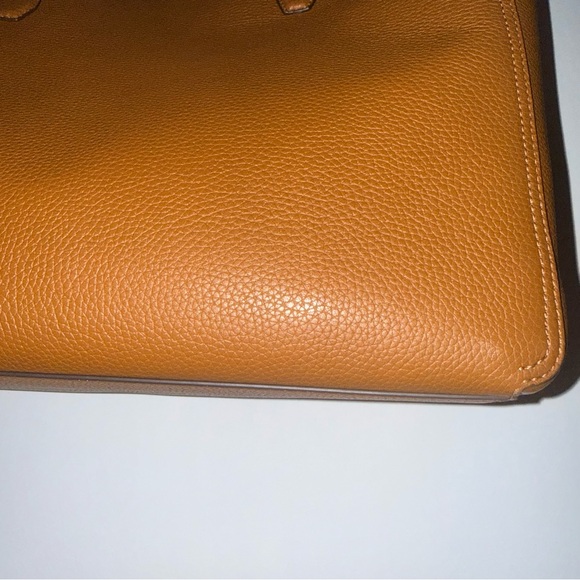 Tory Burch Tan Pebble Leather Tote with Pouch - Picture 4 of 9